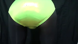 Softcore - Guy in Green Leotard Pantyhose and Breathe hard